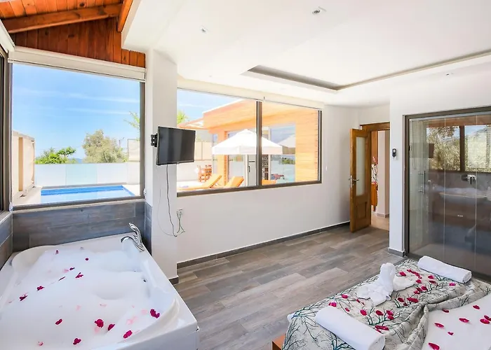 Secluded Sea-View Family Escape-Villa Bella2 Sardunya Kas with Pool